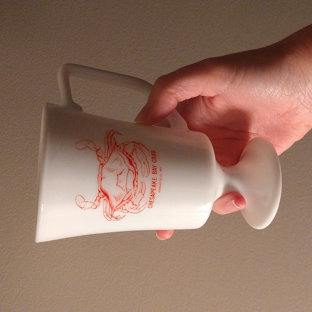 SOLD - Chesapeake Bay Crab milkglass